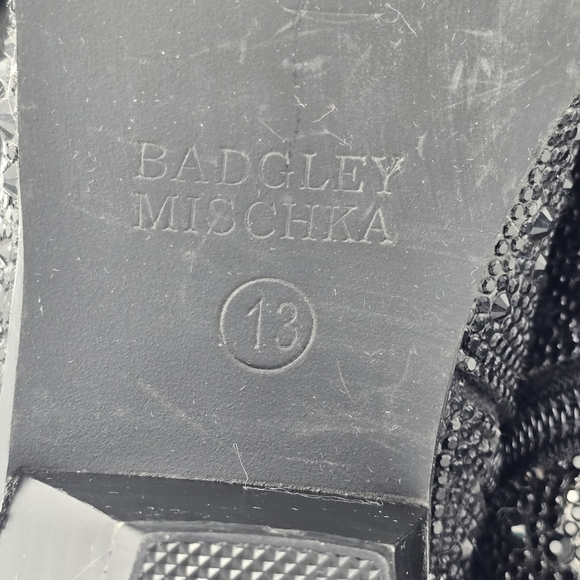 NWT Badgley Mischka Girls’ Sparkly Cowgirl Boots, Black Rhinestones - Picture 13 of 16